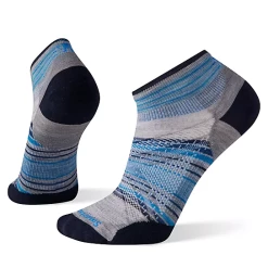 Smartwool Run Zero Cushion Pattern Low Cut Socks (Light Gray)