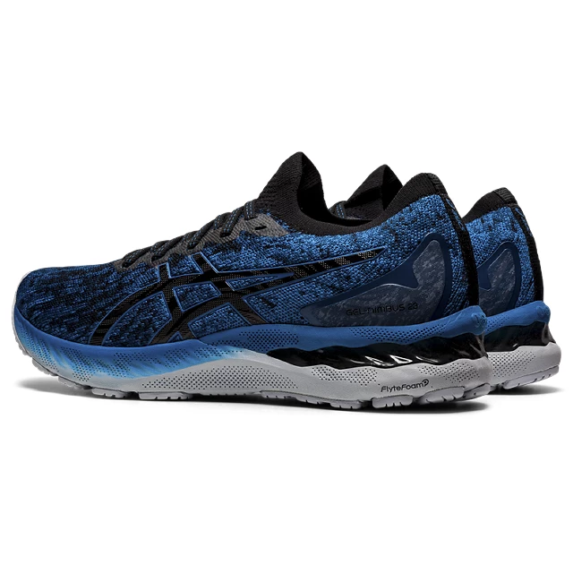 Asics Men's Gel-Nimbus 23 Knit (400 - Reborn Blue/Black) - Image 4