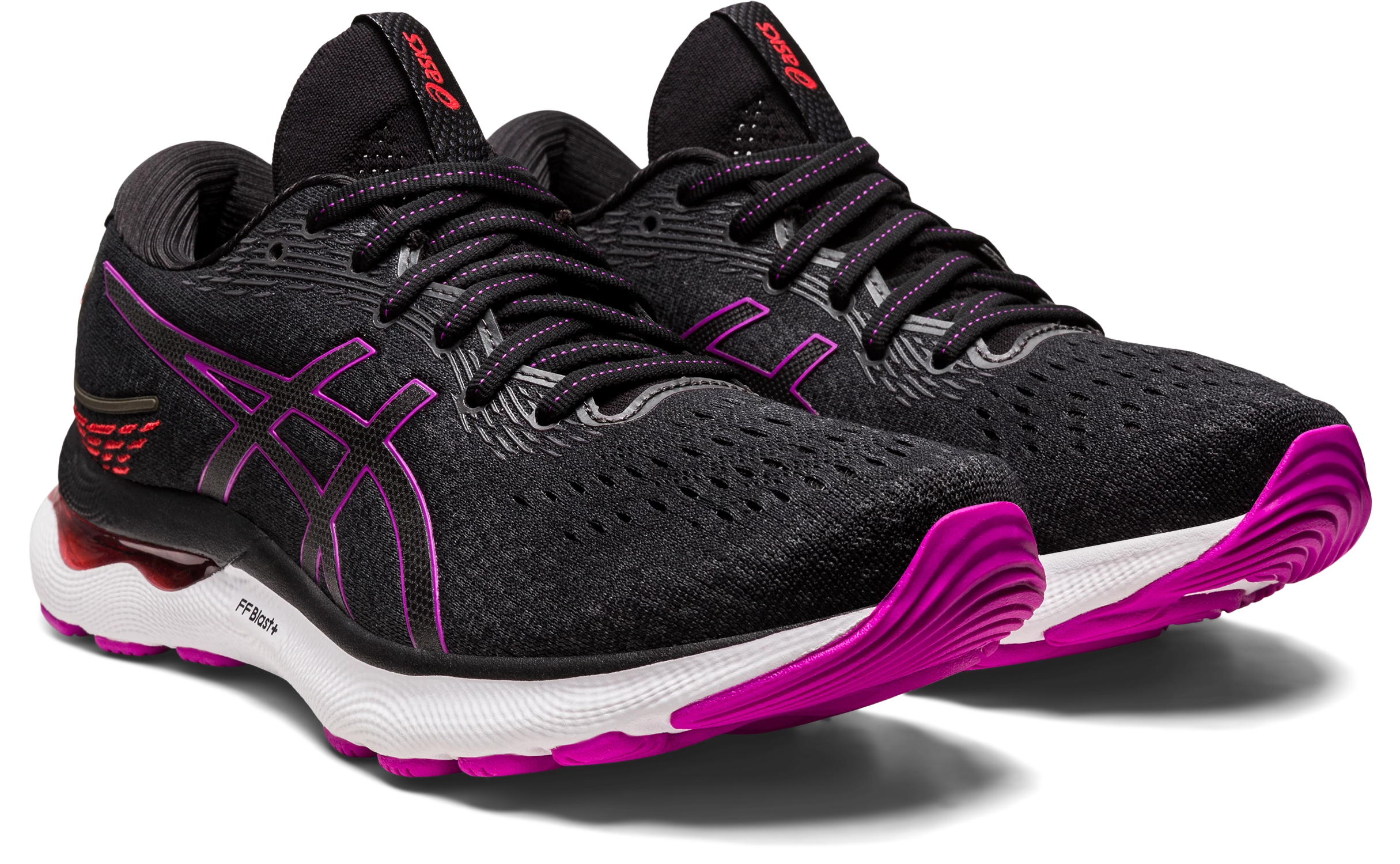 Asics Women’s Gel-Nimbus 24 (004 - Black/Orchid) - Image 3