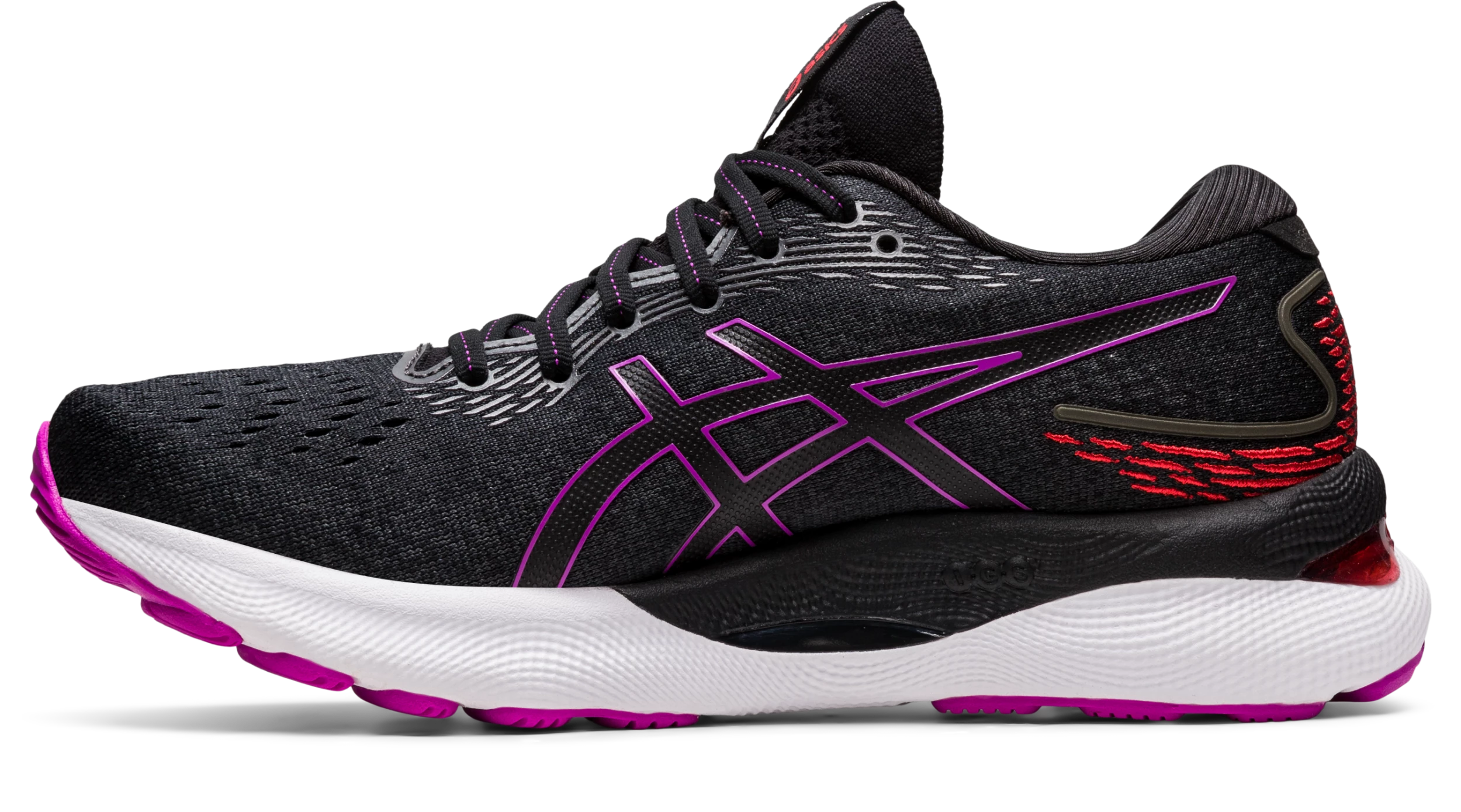 Asics Women’s Gel-Nimbus 24 (004 - Black/Orchid) - Image 2