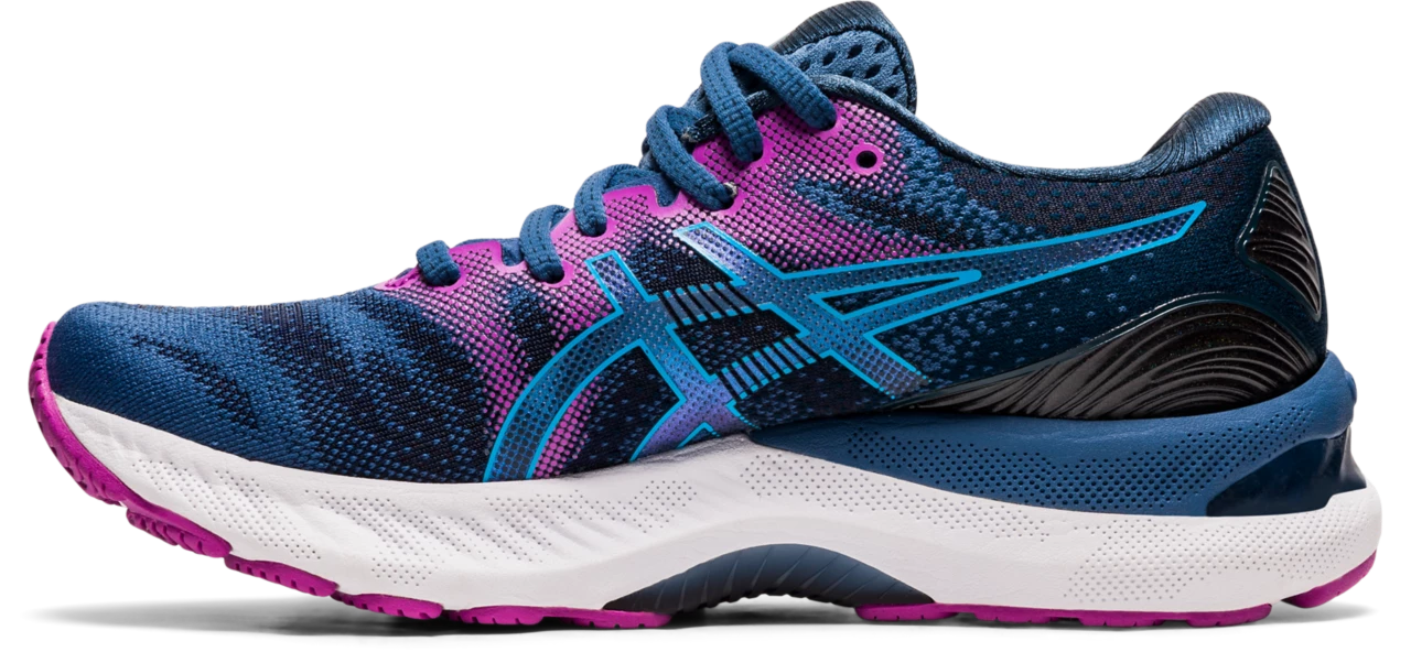 Asics Women’s Gel-Nimbus 23 (402 - Grand Shark/Digital Aqua) - Image 2