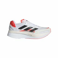 ADIDAS Men's Adizero Boston 10 (White/Core Black/Solar Red)