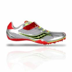 Saucony Men's Spitfire 2 (4 - Silver/Red)