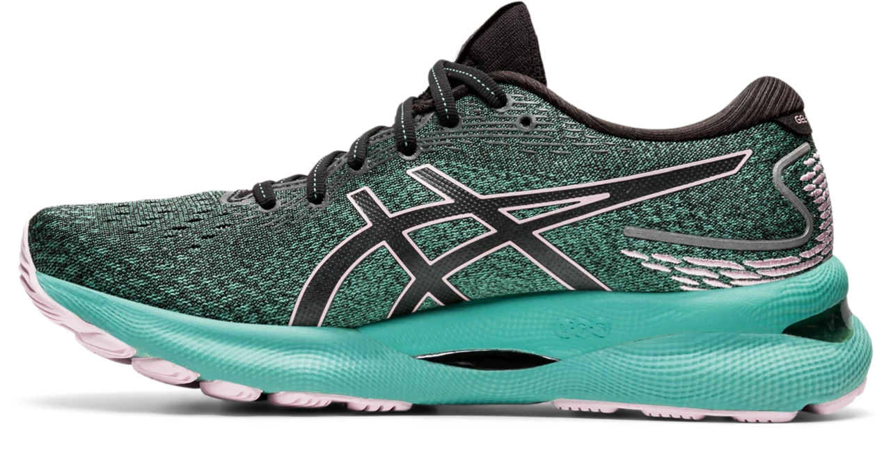 Asics Women’s Gel-Nimbus 24 (003 - Black/Barely Rose) - Image 2