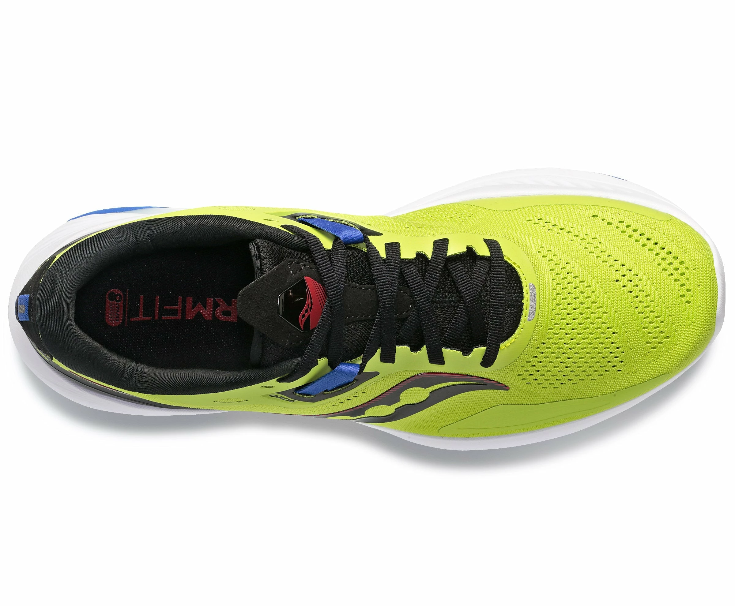 Saucony Men's Guide 15 WIDE (25 - Acid/Blue Raz) - Image 2