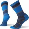 Smartwool Striped Medium Hiking Crew Socks (Alpine Blue)