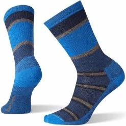 Smartwool Striped Medium Hiking Crew Socks (Alpine Blue)