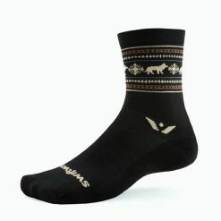 Swiftwick VISION FIVE Winter Crew (Black Wolves)