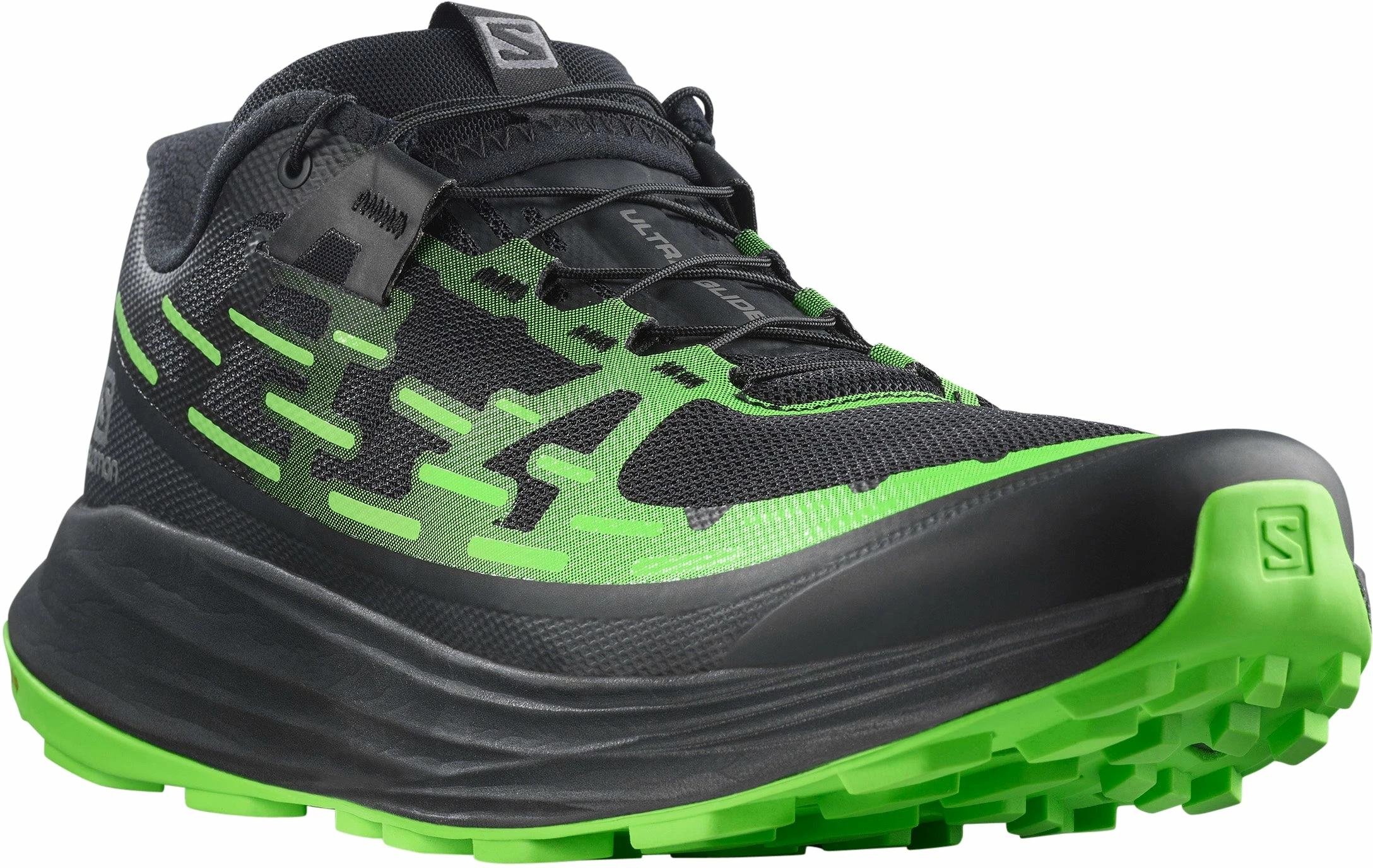Salomon Men's Ultra Glide (Black/Green Gecko/Black) - Image 3