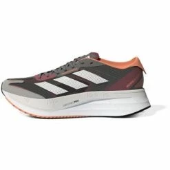 ADIDAS Women's Adizero Boston 11 (Grey Four/Zero Metallic/Beam Orange)
