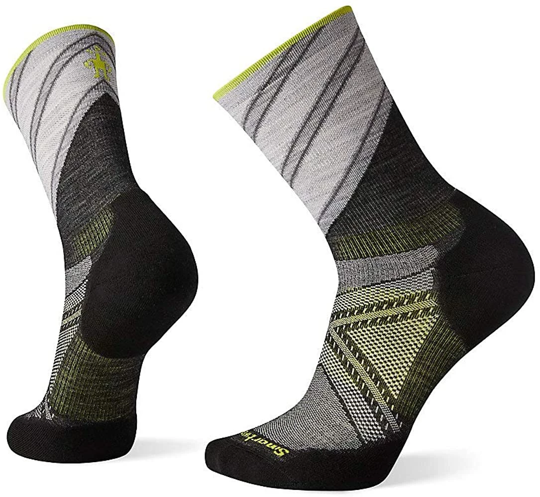 Smartwool PhD® Run Targeted Cushion Pattern Crew Socks (Charcoal)