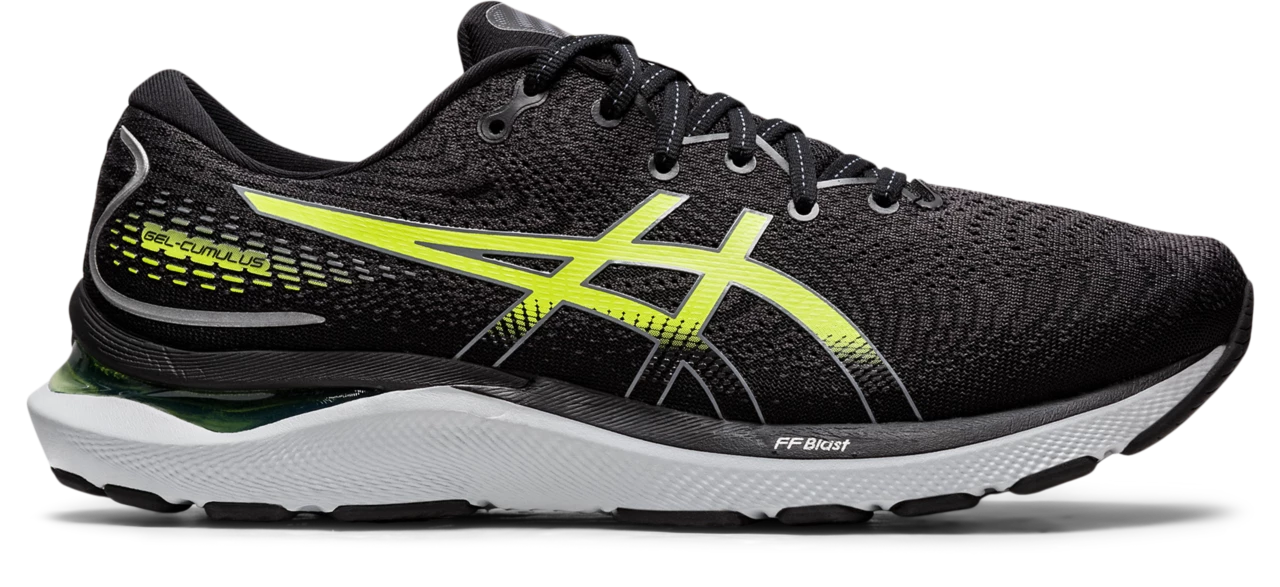 Asics Men's Gel-Cumulus 24 (002 - Black/Hazard Green)