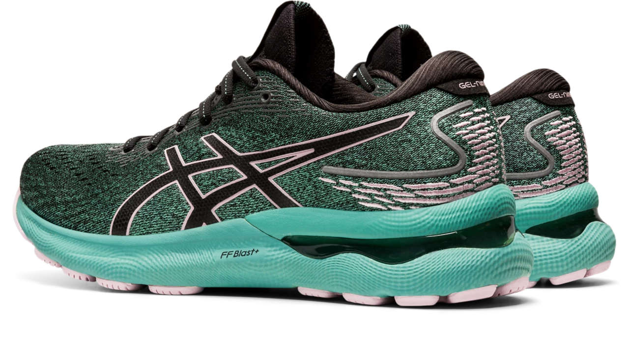 Asics Women’s Gel-Nimbus 24 (003 - Black/Barely Rose) - Image 4