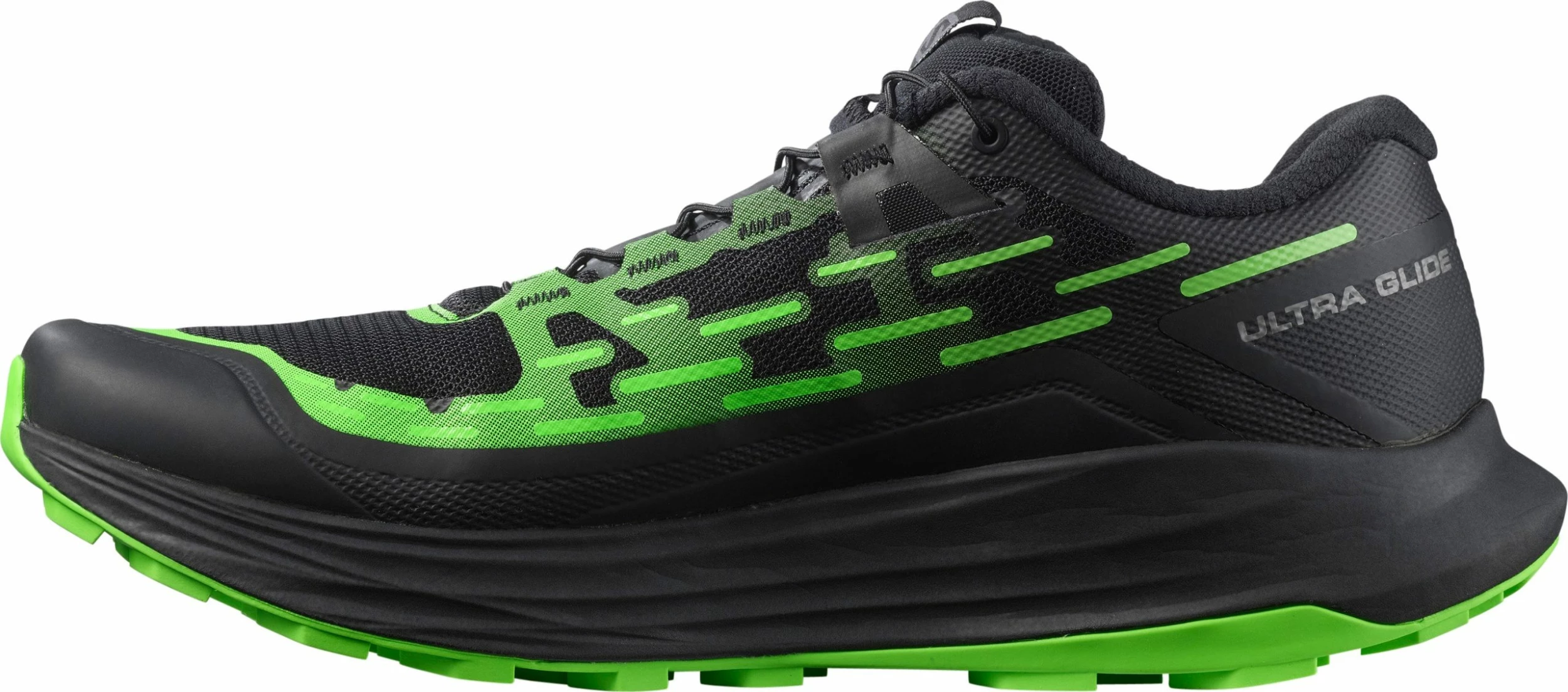 Salomon Men's Ultra Glide (Black/Green Gecko/Black) - Image 2