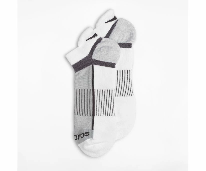 Saucony Inferno No Show Tab 3-Pack Socks (100 - White) - Image 2