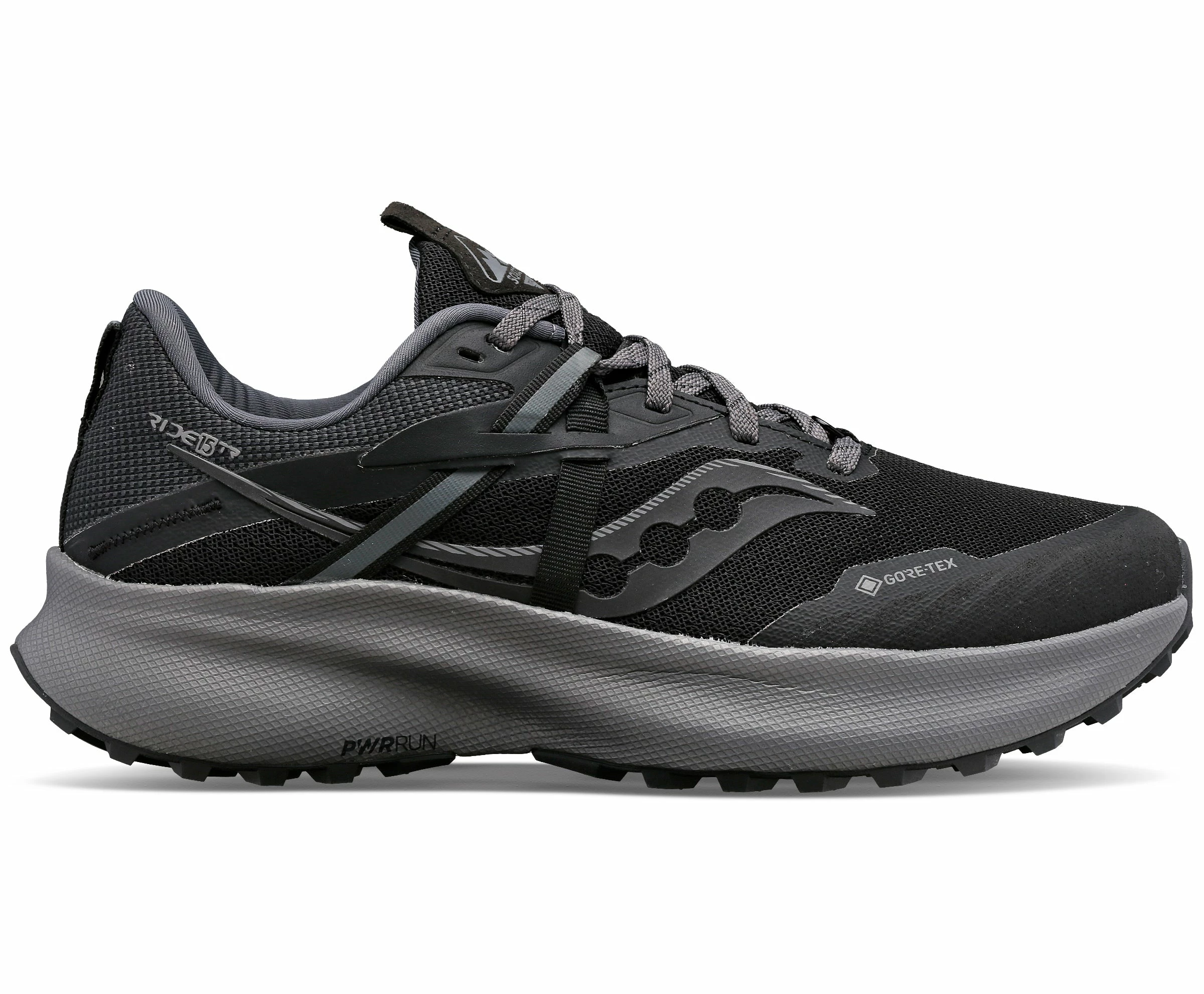 Saucony Women's Ride 15 TR GTX (10 - Black/Charcoal)