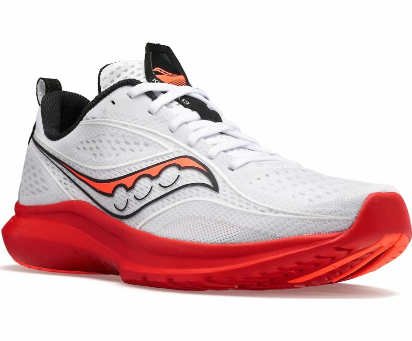 Saucony Men's Kinvara 13 (85 - White/Black/Vizi) - Image 3