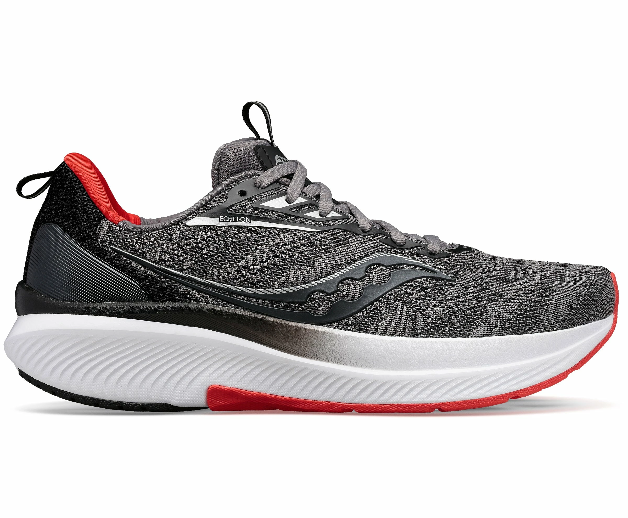 Saucony Men's Echelon 9 (20 - Charcoal/Red Sky)