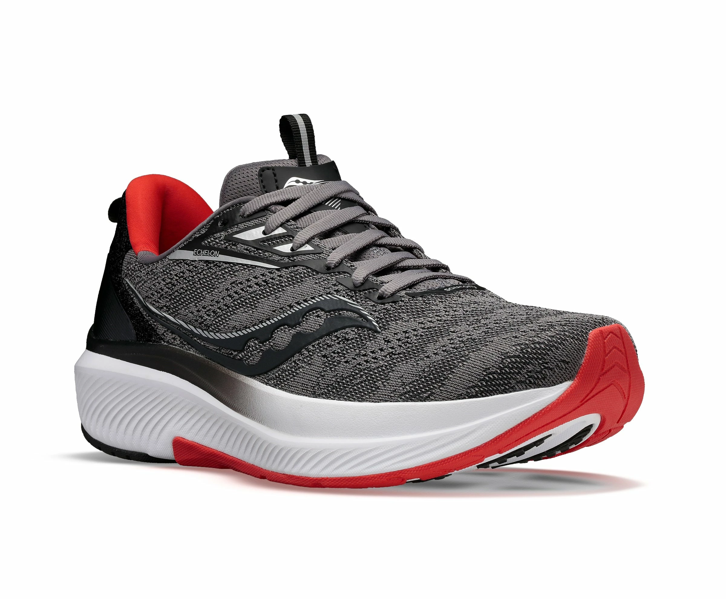 Saucony Men's Echelon 9 (20 - Charcoal/Red Sky) - Image 2