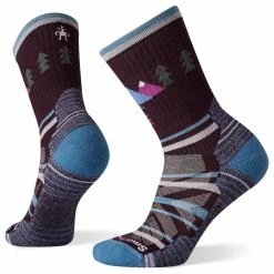 Smartwool Women's Hike Light Cushion Under The Stars Crew Height Socks (Bordeaux)