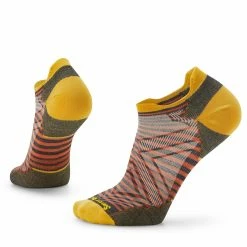Smartwool Run Zero Cushion Low Ankle Pattern Socks (Charcoal)