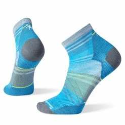 Smartwool Run Zero Cushion Ankle Pattern Socks (Neptune Blue)