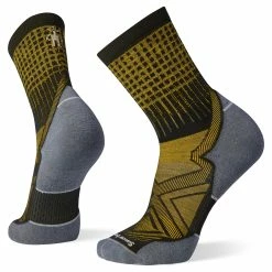Smartwool Run Targeted Cushion Pattern Mid Crew Socks (Black)