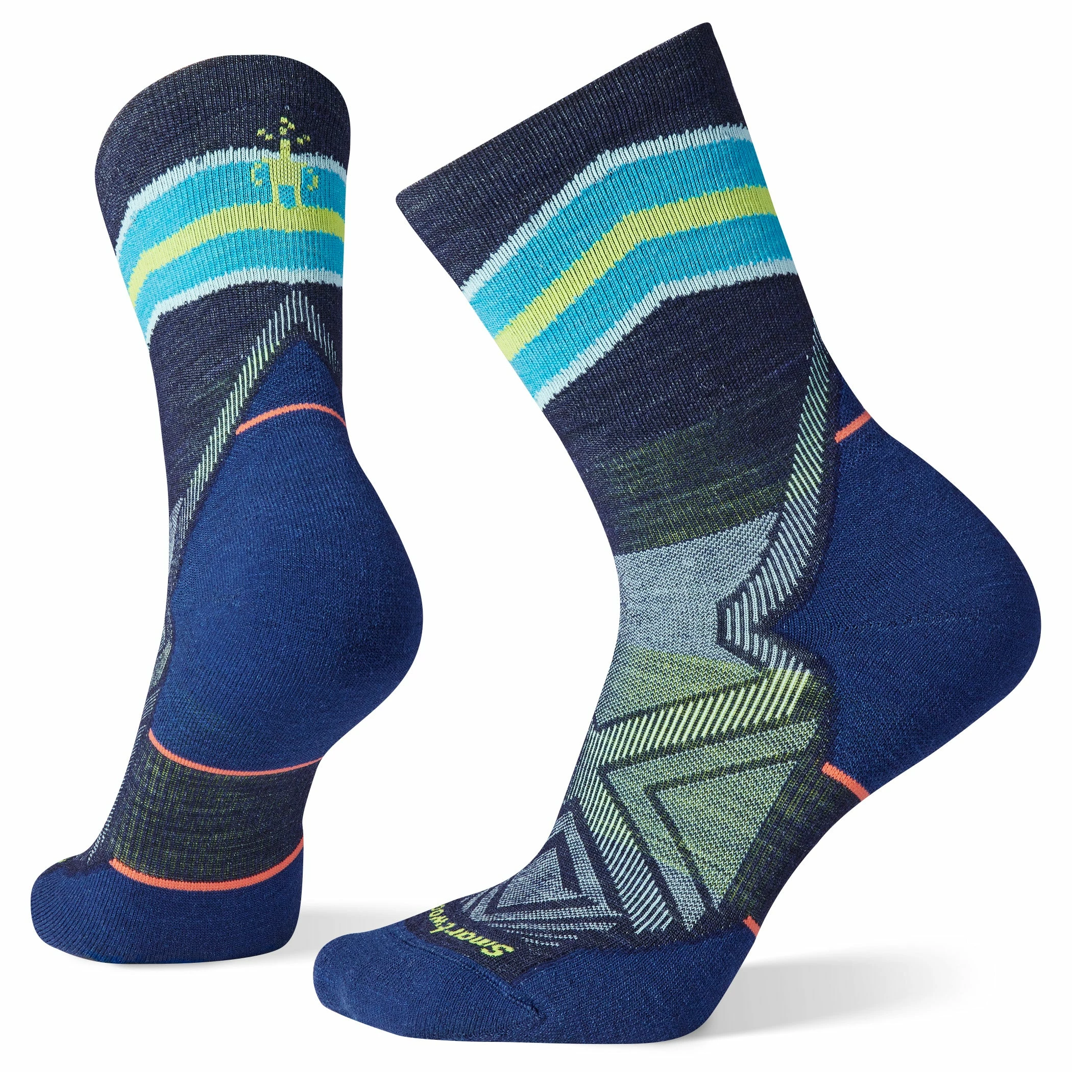 Smartwool Women's Run Targeted Cushion Mid Crew Socks (Deep Navy)