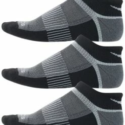 Saucony Inferno Ultralight No Show Socks 3-Pack (001 - Black)